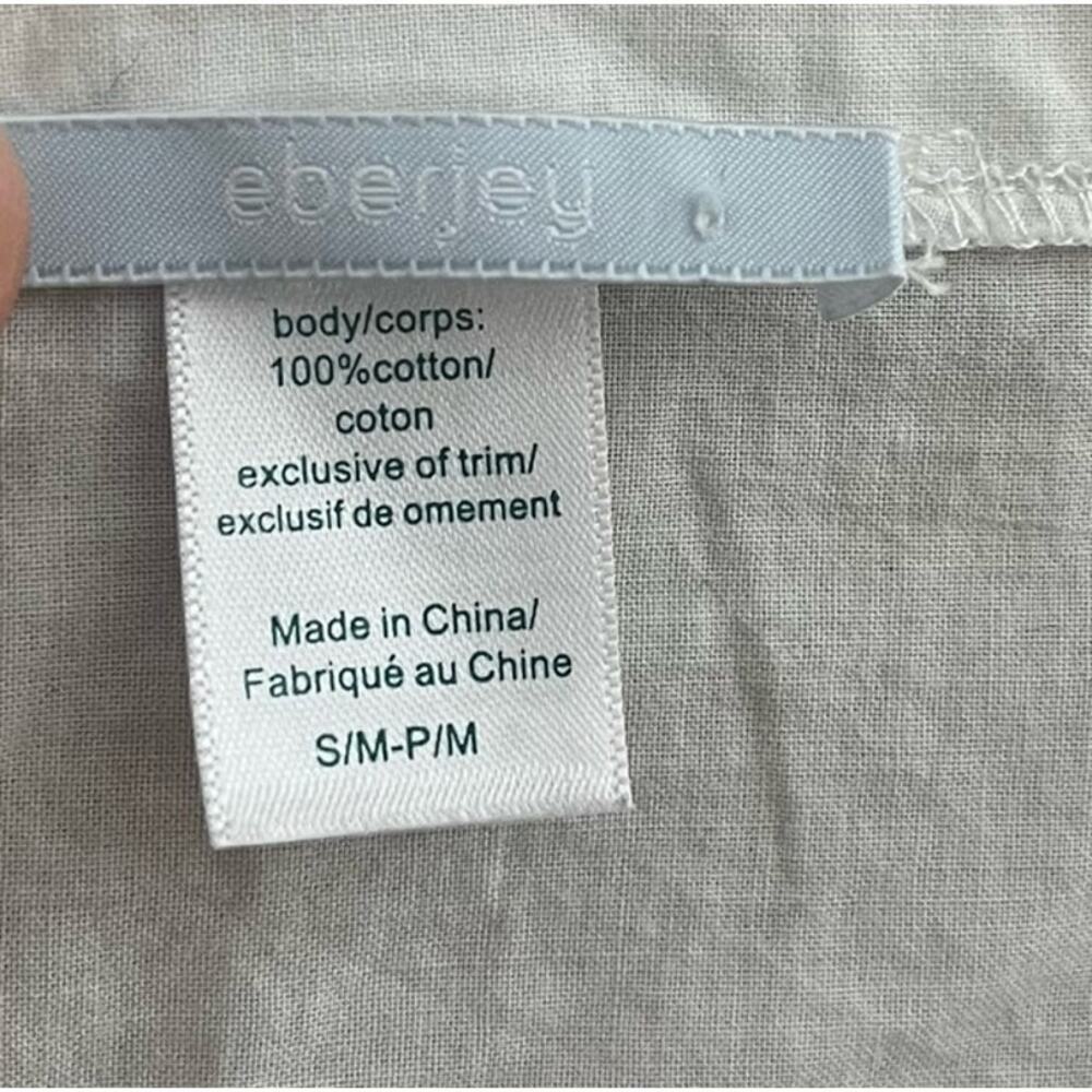 Eberjay Cotton White Beach Dress Embroidered Small/Medium - Picture 5 of 5